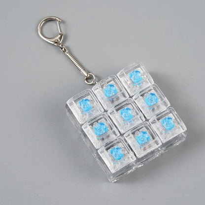 LED Light Up Keychain Fidget Toy Keyboard Clicker