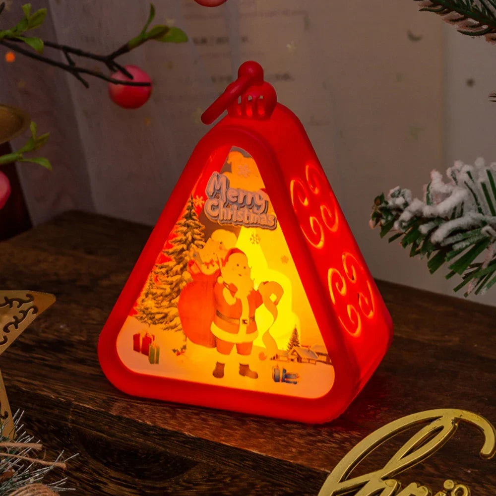 Mini Christmas LED Triangle Lantern