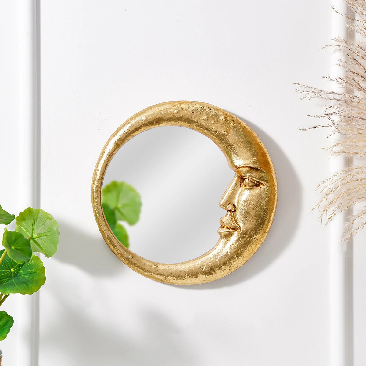 Half Moon Round Decorative Mirror