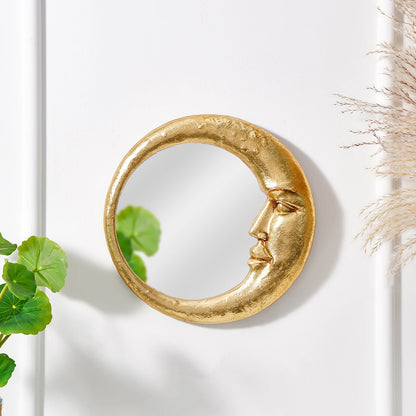 Half Moon Round Decorative Mirror