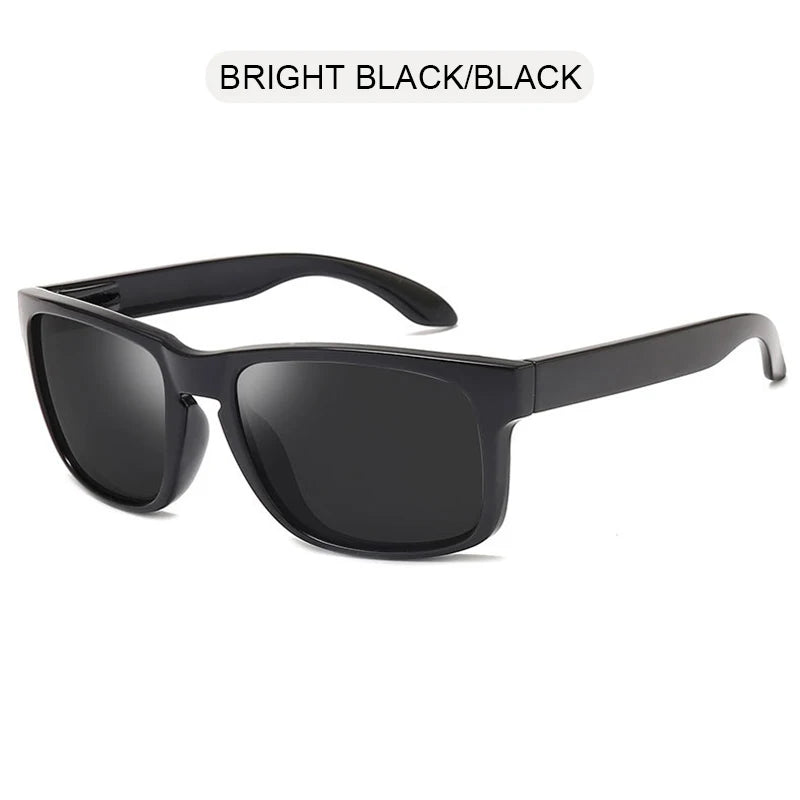 Classic Black Square Polarized Sunglasses – UV400 Sport & Fashion