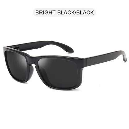 Classic Black Square Polarized Sunglasses – UV400 Sport & Fashion