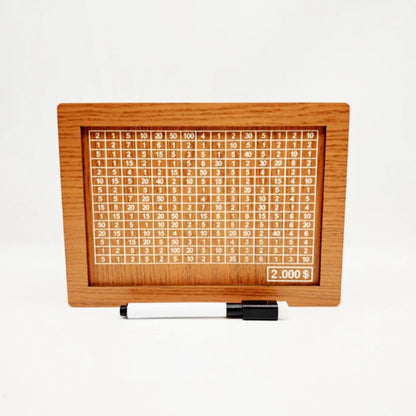 Wooden Piggy Bank With Money Goal Counter