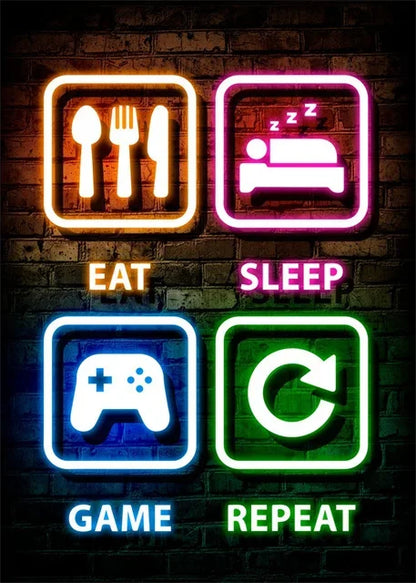 Gaming Neon Wall Art