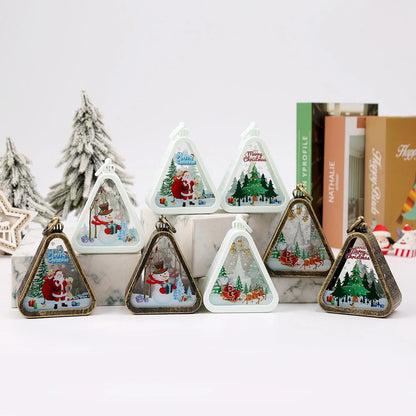 Mini Christmas LED Triangle Lantern
