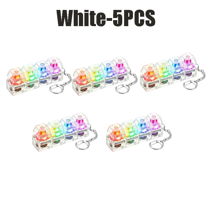 LED Light Up Keychain Fidget Toy Keyboard Clicker