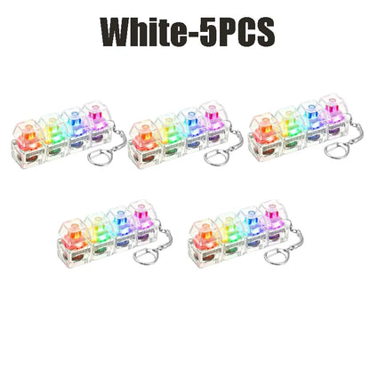 LED Light Up Keychain Fidget Toy Keyboard Clicker