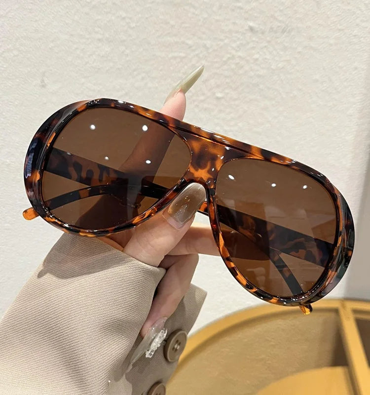 Women's Double Bridge Pilot Sunglasses – UV400 Large Frame