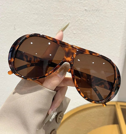 Women's Double Bridge Pilot Sunglasses – UV400 Large Frame