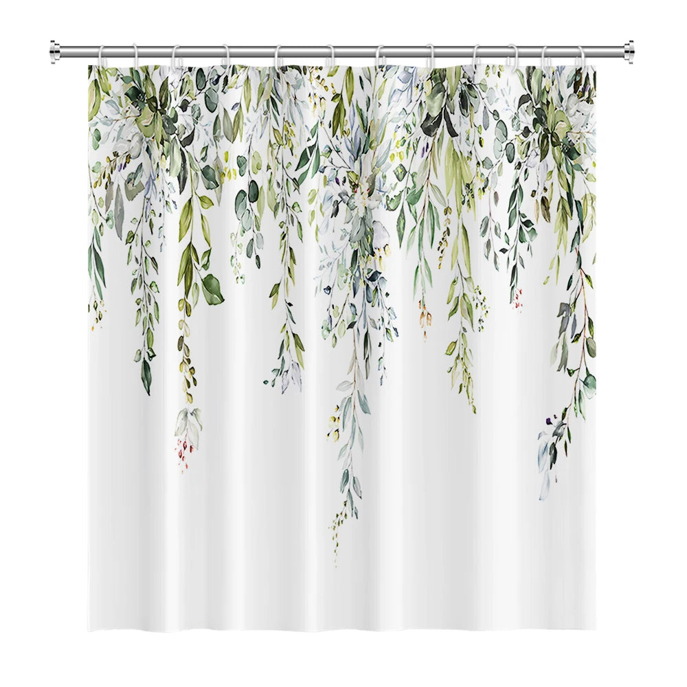 Tropical Leaf Shower Curtain