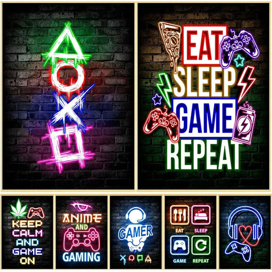 Gaming Neon Wall Art