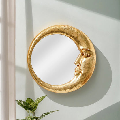 Half Moon Round Decorative Mirror