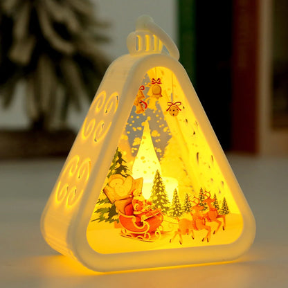 Mini Christmas LED Triangle Lantern