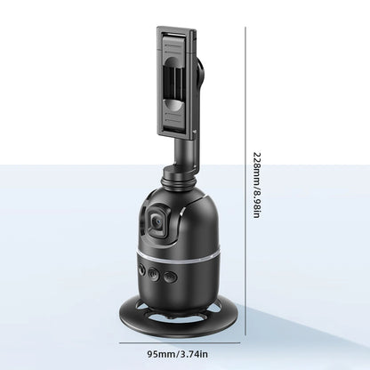 360° Auto Face Tracking Tripod – AI Phone Holder with Gesture Control