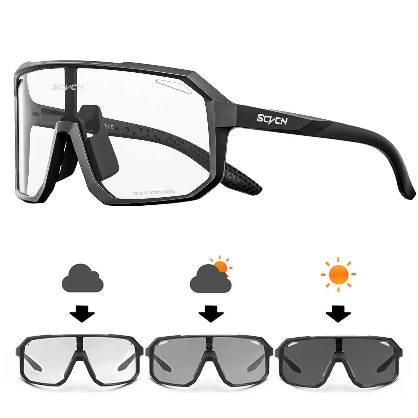 SCVCN Cycling Sunglasses – UV400 MTB Bike Goggles for Men & Women