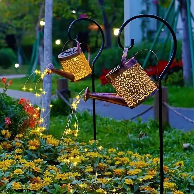 Solar Lantern Watering Can Lights