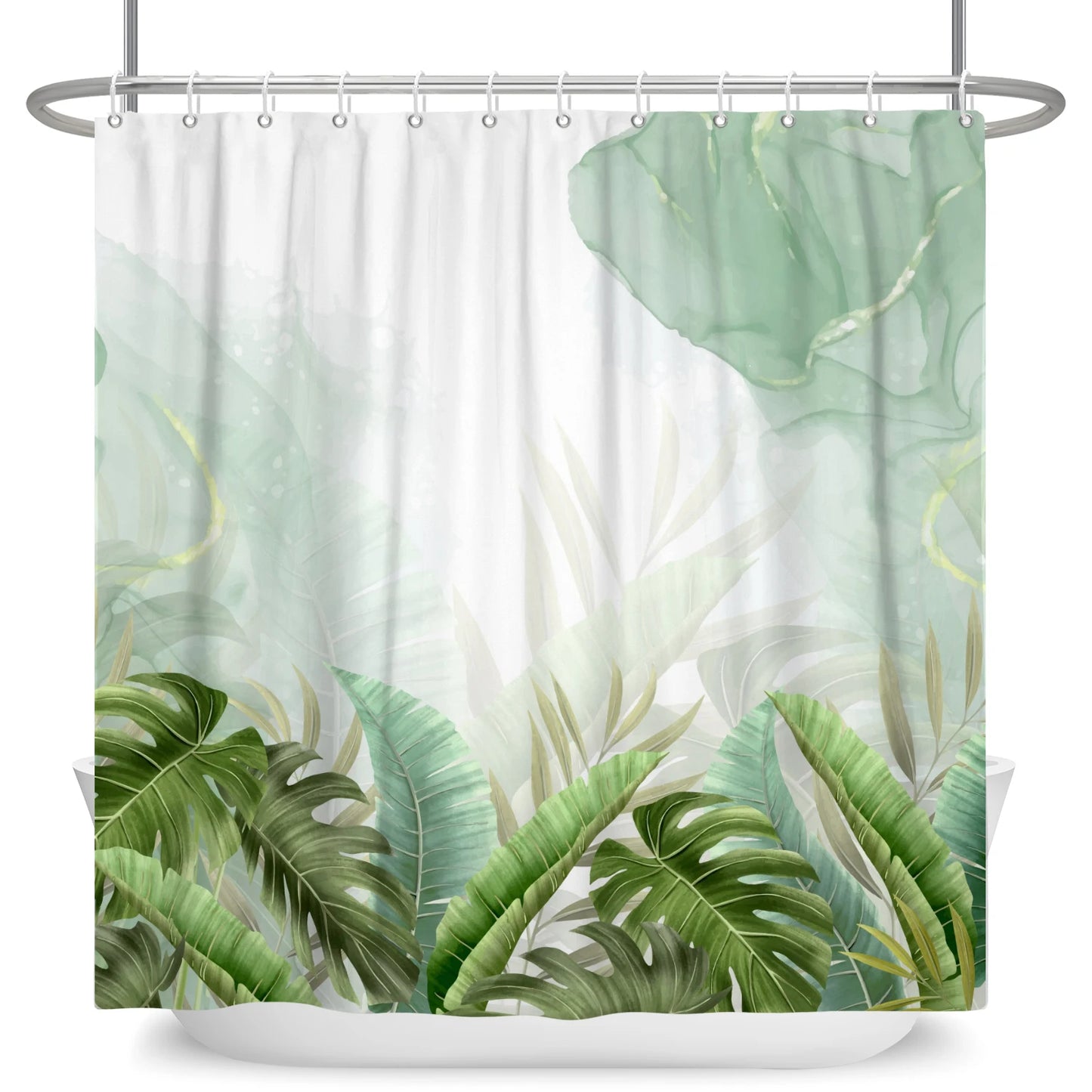 Tropical Leaf Shower Curtain
