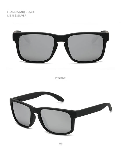 Classic Black Square Polarized Sunglasses – UV400 Sport & Fashion