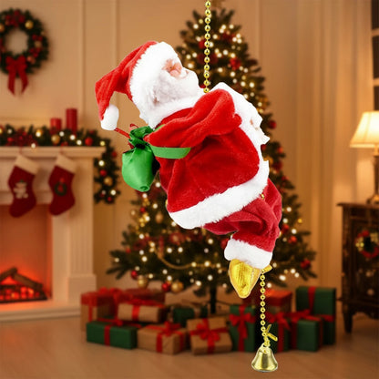 Climbing Santa with Music Christmas Ornament