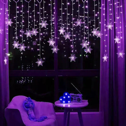 LED Snowflakes String Lights