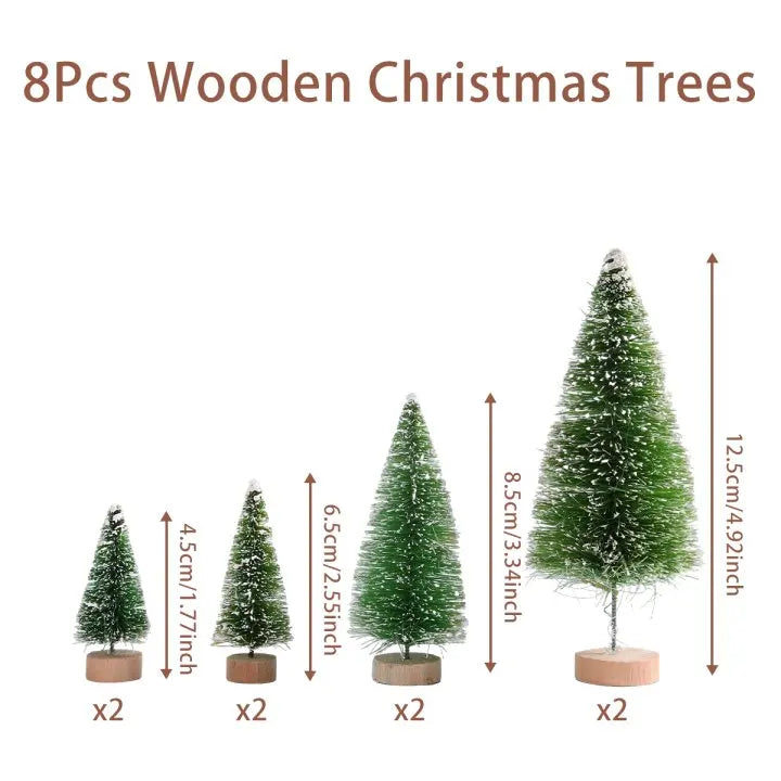Artificial Mini Wooden Tabletop Christmas Tree