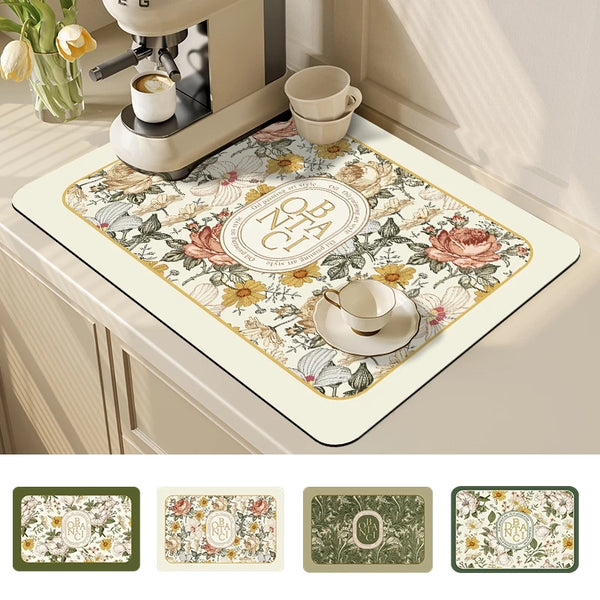 Printed Absorbent Dish Drying Mat