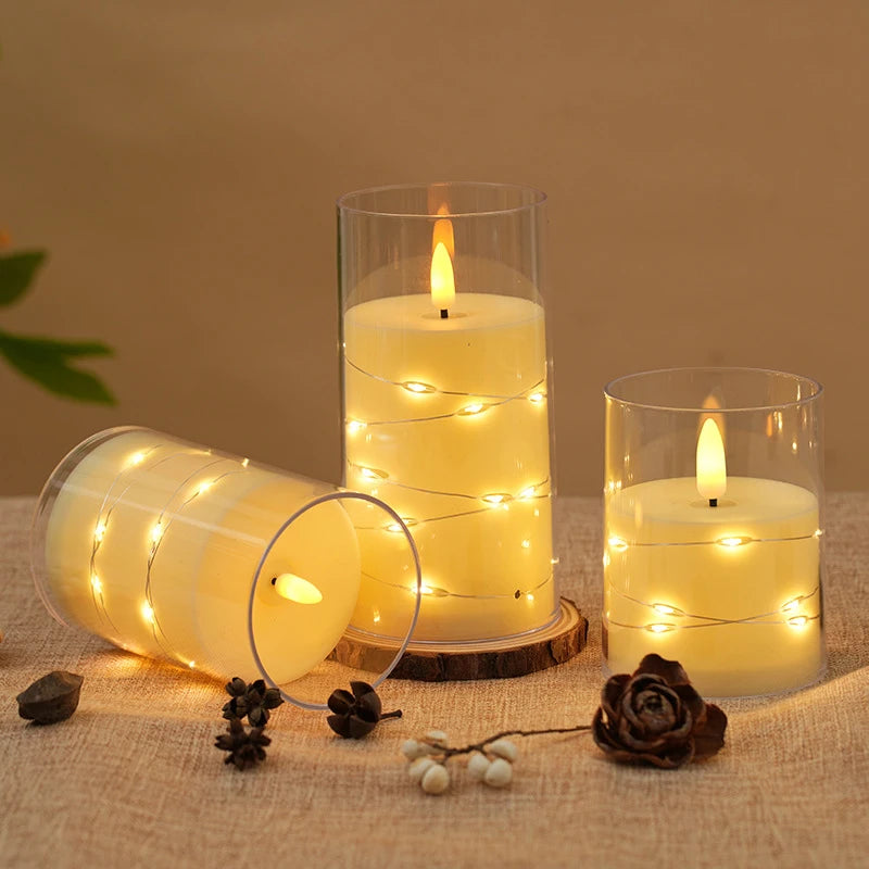 Flameless LED Candles Star String