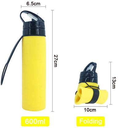 Foldable Silicone Water Bottle 500ML | Leakproof BPA Free