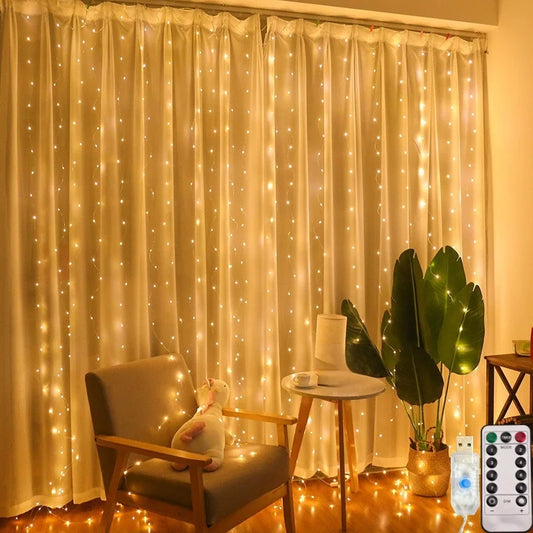 LED Curtain Fairy String Lights Decoration
