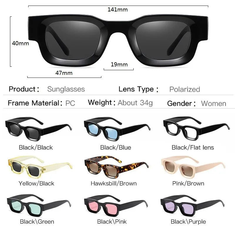 Popular Polarized Sunglasses Men Women Retro Designer Small Square Punk Sun glasses Vintage Shades Eyewear gafas de sol hombre