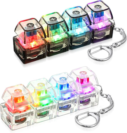 LED Light Up Keychain Fidget Toy Keyboard Clicker