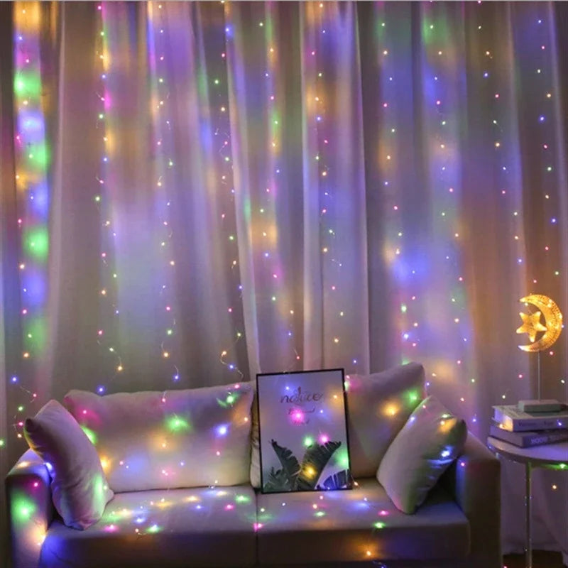 LED Curtain Fairy String Lights Decoration