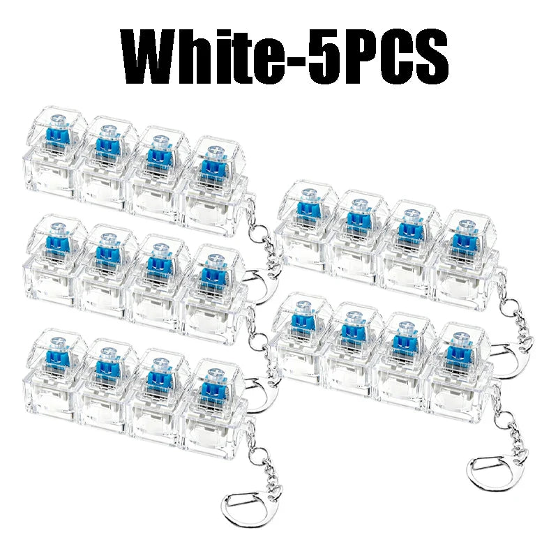 LED Light Up Keychain Fidget Toy Keyboard Clicker