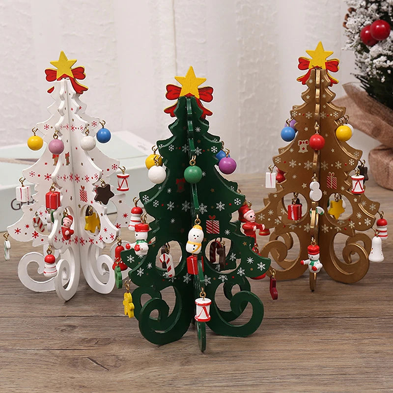 Christmas Tree DIY Stereo Wooden Set