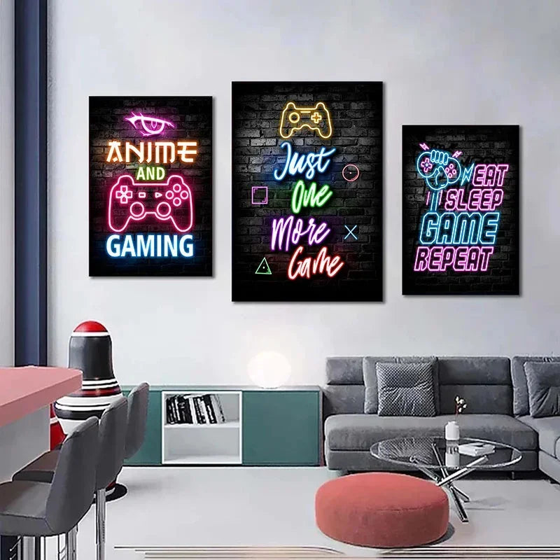 Gaming Neon Wall Art