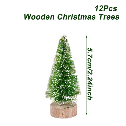 Artificial Mini Wooden Tabletop Christmas Tree