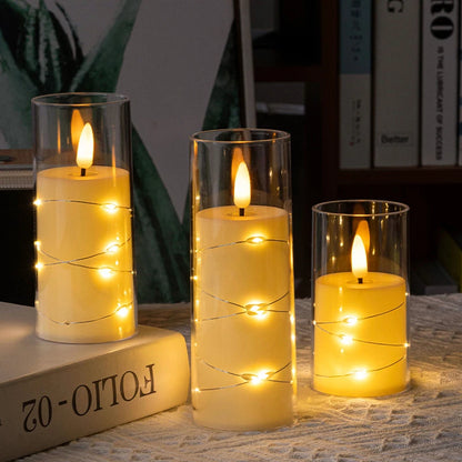 Flameless LED Candles Star String