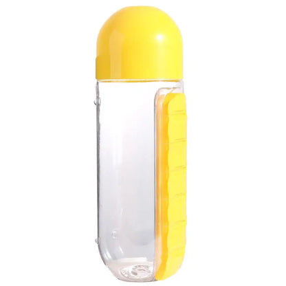 2-in-1 Water Bottle with 7-Day Pill Organizer