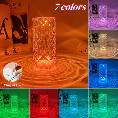 Touch-Control Crystal Desk Lamp