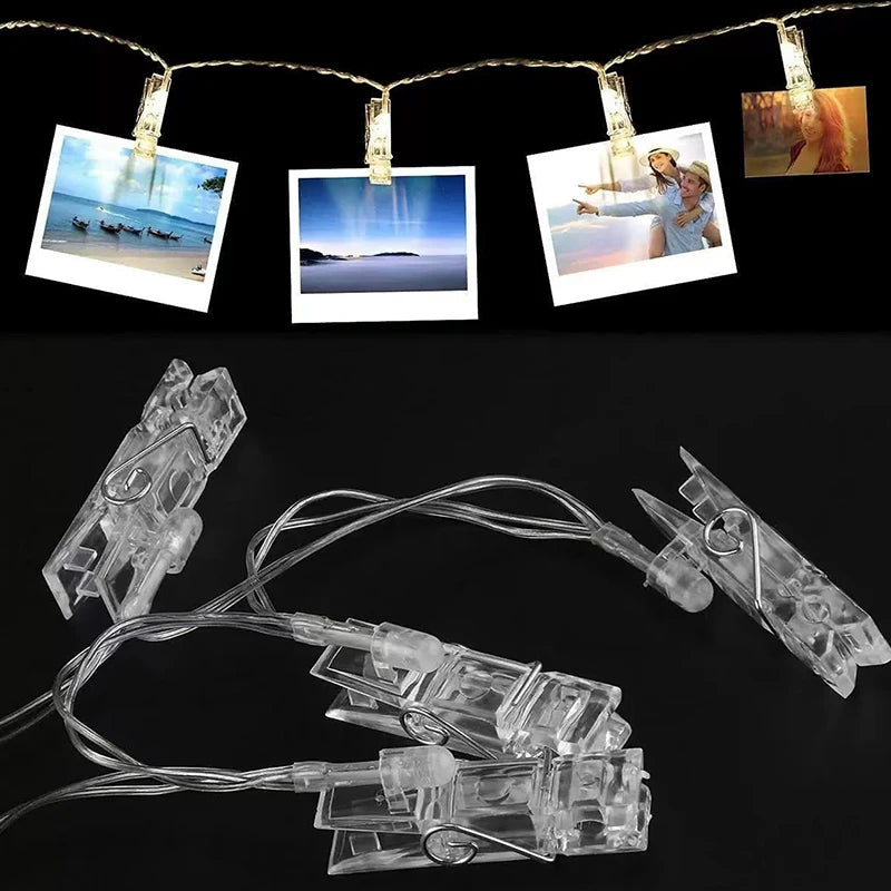 Fairy String Lights with Photo Clips