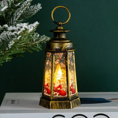 Lighted Christmas Snow Globe Lantern