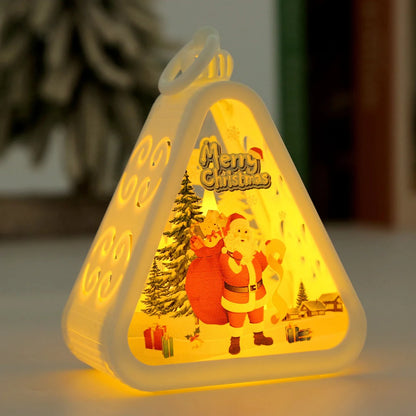 Mini Christmas LED Triangle Lantern