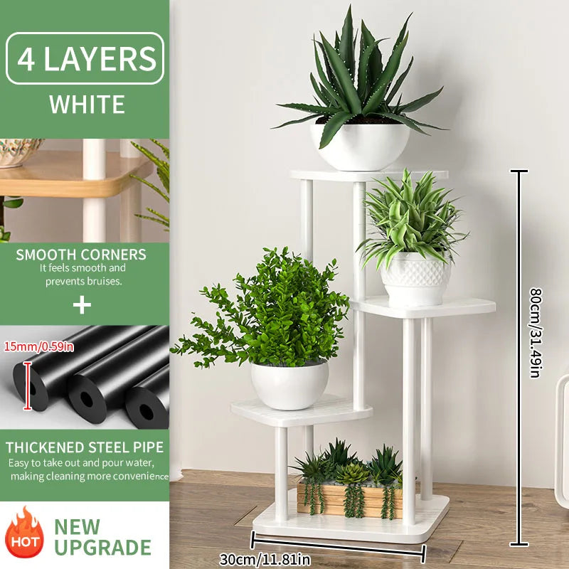 Wooden Multi-Tier Plant Stand