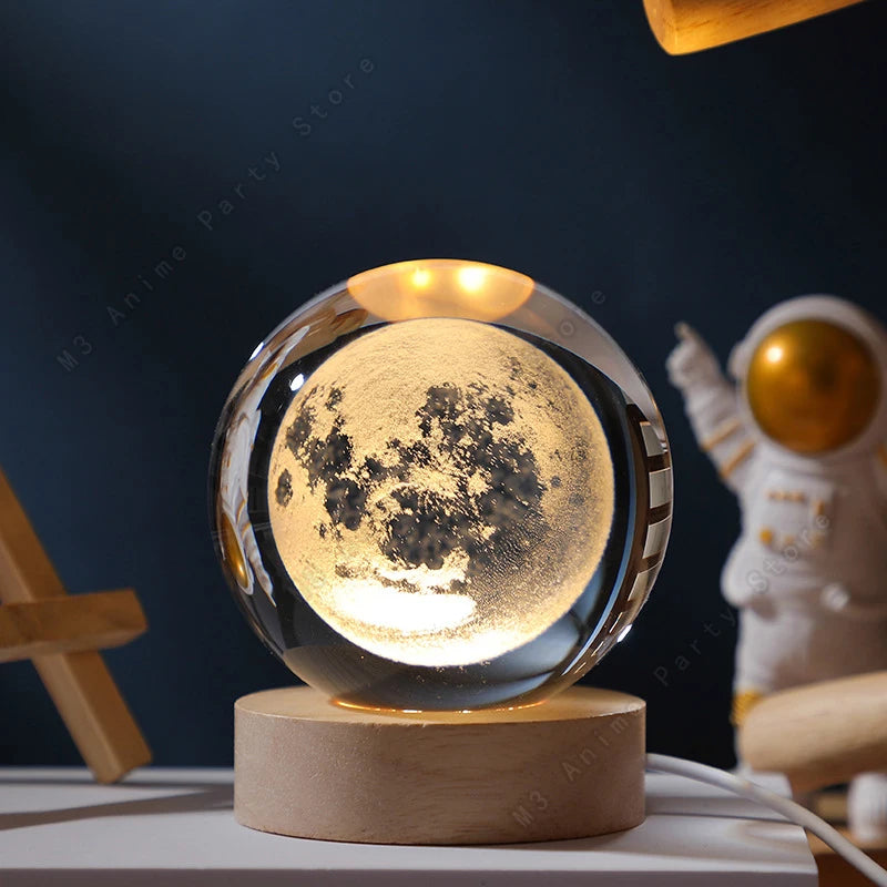3D Crystal Ball Night Light