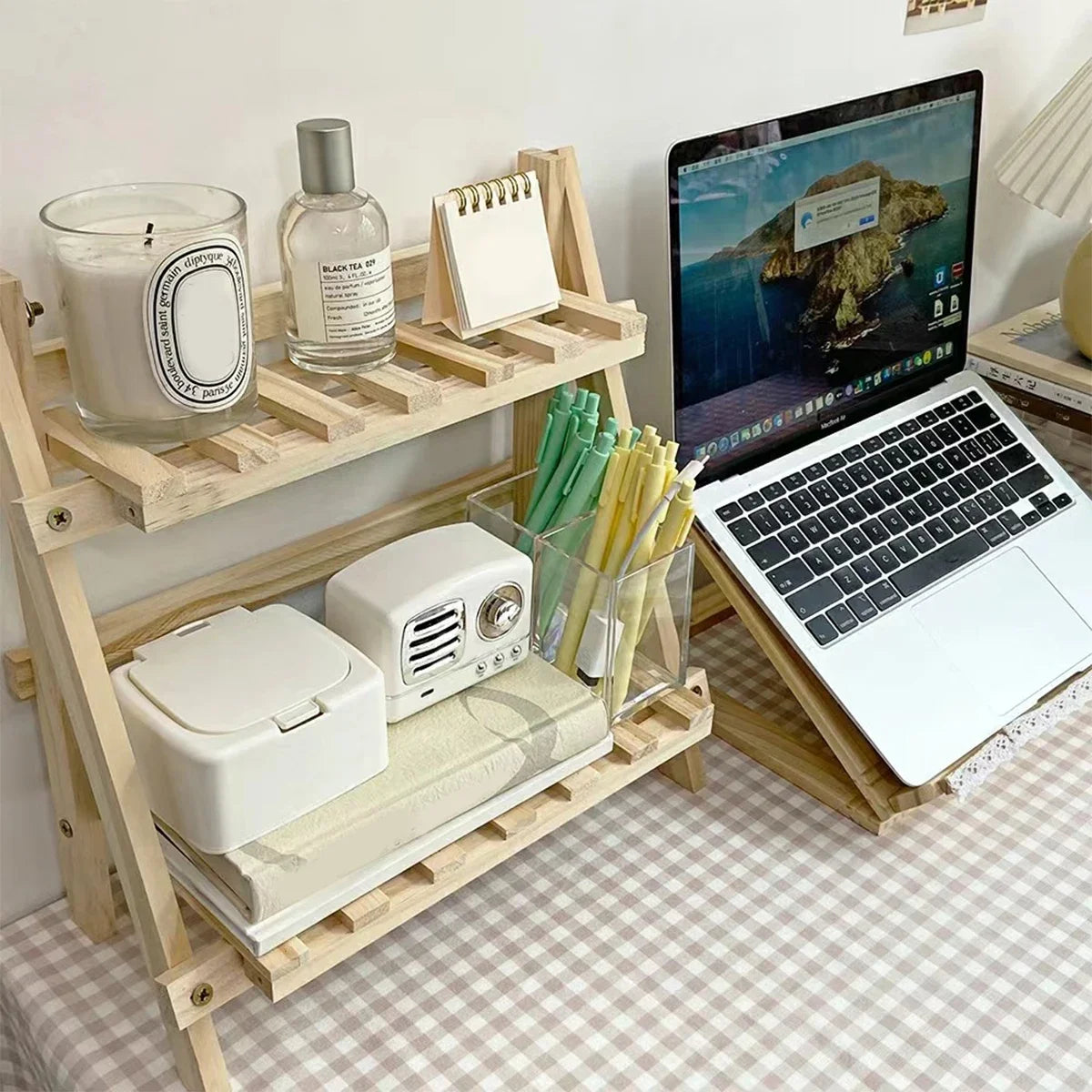 Wooden Desktop Storage Rack