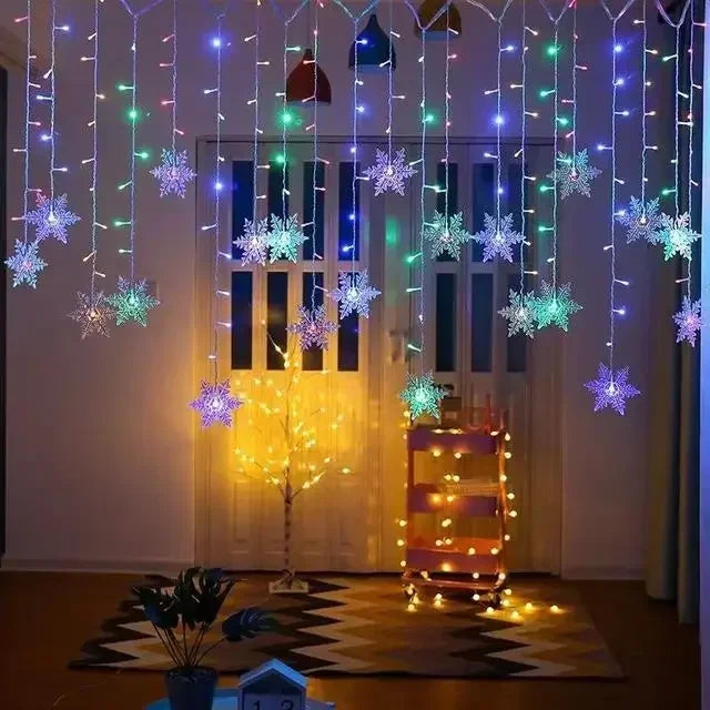 LED Snowflakes String Lights