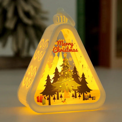 Mini Christmas LED Triangle Lantern