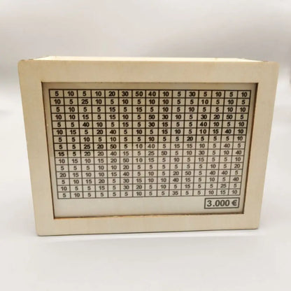 Wooden Piggy Bank With Money Goal Counter