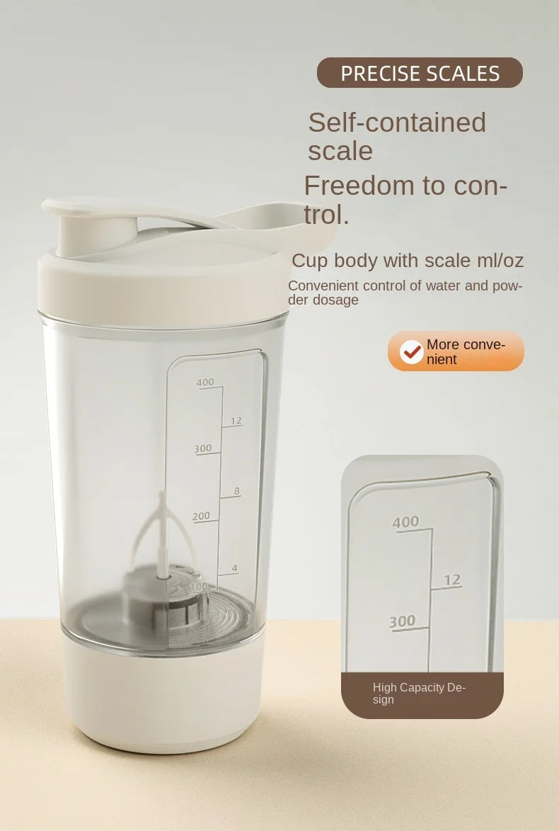 Portable Electric Shaker Bottle | USB Rechargeable Protein Mixer