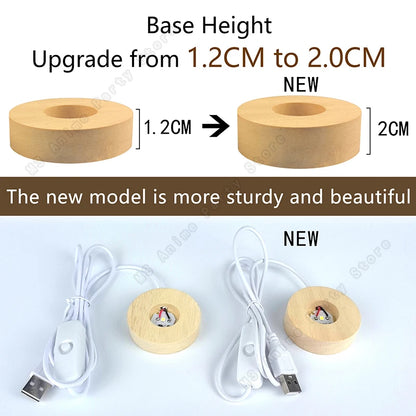 3D Crystal Ball Night Light